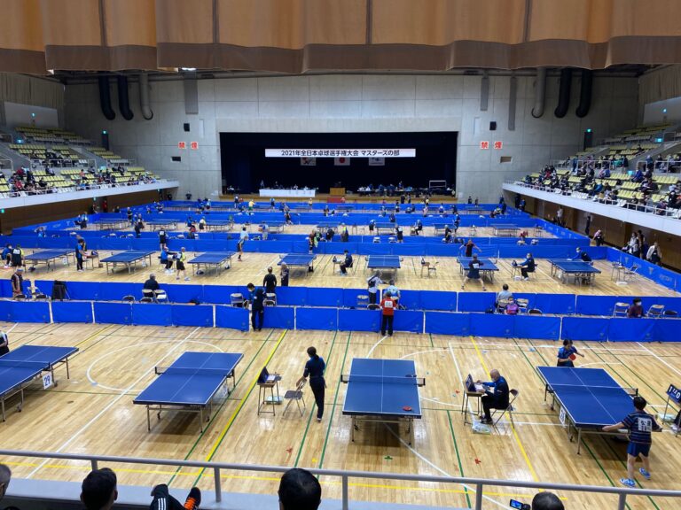 全日本卓球選手権(マスターズの部)会場の様子【JTTA】