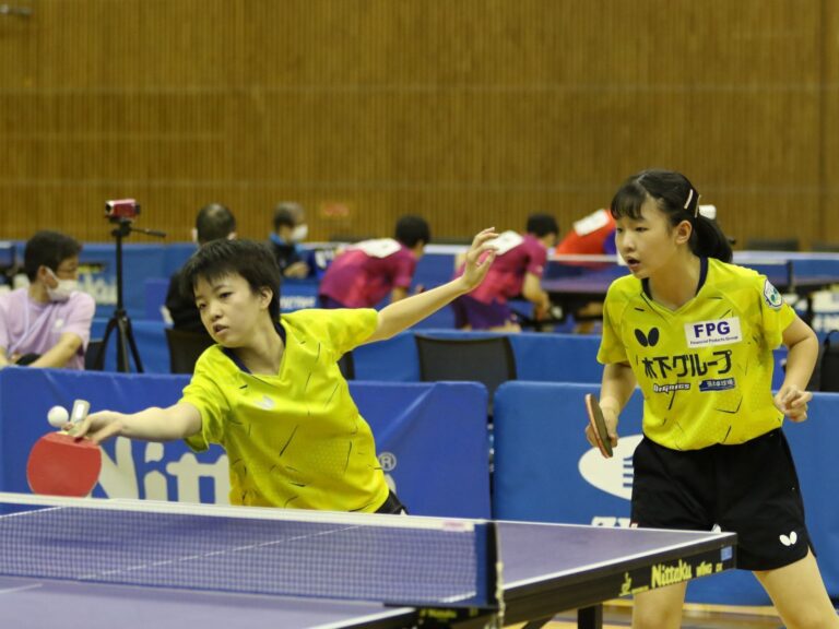 女子ダブルス第1シード張本・小塩組【JTTA】