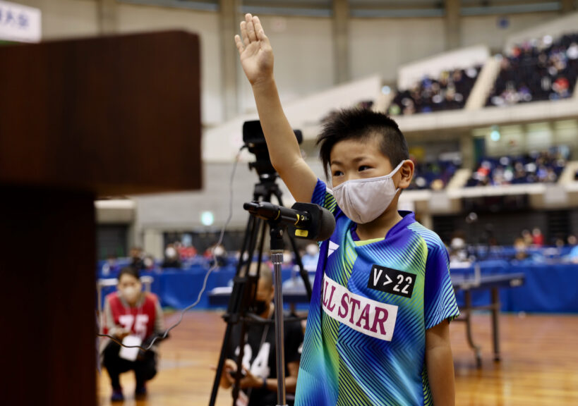 選手宣誓をした木原寿馬【JTTA】