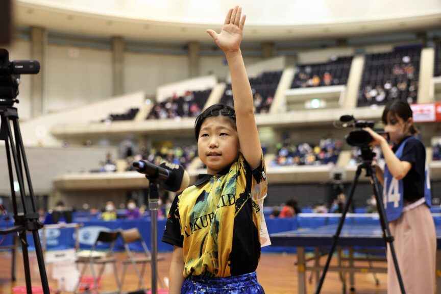 選手宣誓 末瀬結唯選手(卓栄kid's)