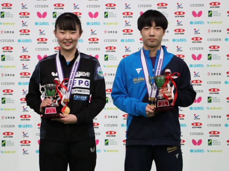 張本美和と萩原啓至がジュニア初制覇
