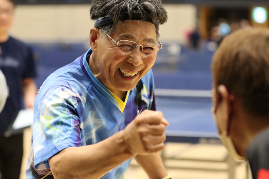 男子シングルス75優勝　立山清敏（山鹿市卓球協会・熊本県）