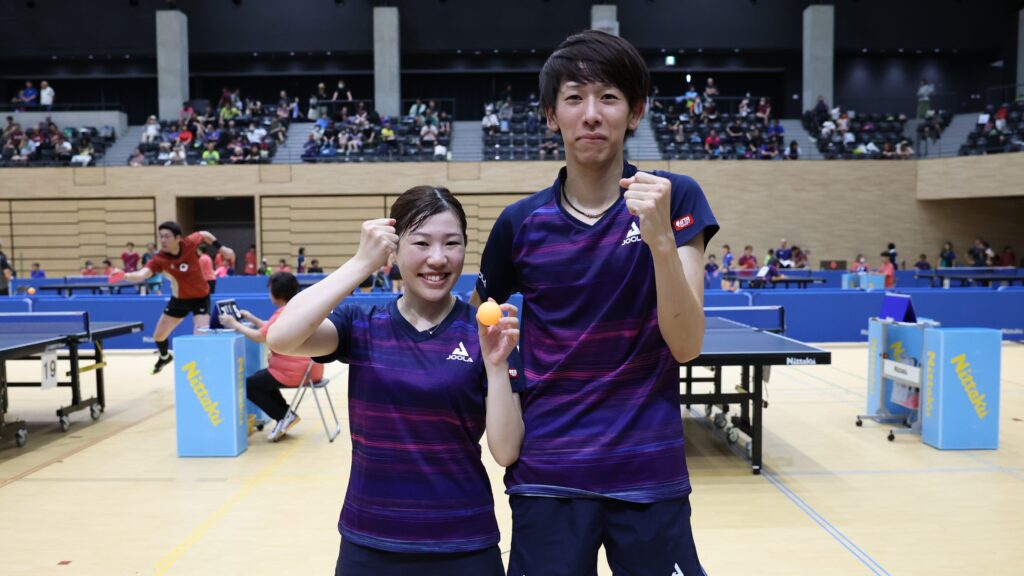 一般混合ダブルス 嬉しい初優勝を勝ち取った石田拳志郎/吉良あすか(TEAM JOOLA・東京都)