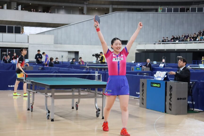 ジュニアの部で4連覇を達成した張本美和（木下グループ）